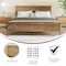 Flash Furniture Fiona Light Brown King Size Solid Wood Platform Bed Frame w/Headboard, Footboard, Slatted Bottom MG-0900-29-KB-ANTOAK-GG - alternate 8